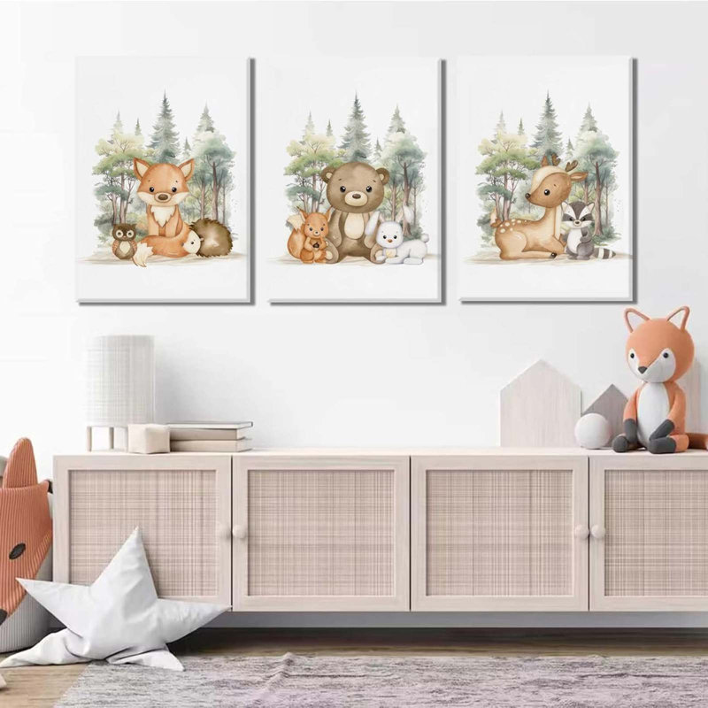 3 Piece Wrapped Canvas Print, 60 cm H x 40 cm W