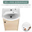 Meuble-lavabo de 18 pouces avec lavabo - finition chêne, contreplaqué de salle de bain, élégant