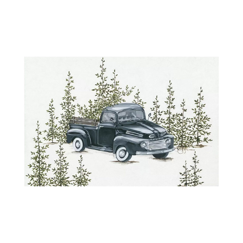 Christmas Tree Shopping by Hollihocks Art - Wrapped Canvas Painting, 66.04 cm H x 45.72 cm W x 1.91 cm D