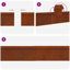 25cm H x 100cm W Weathering Steel Hardware