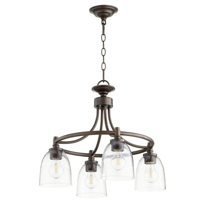 Herman 4 - Light Dimmable Wagon Wheel Chandelier