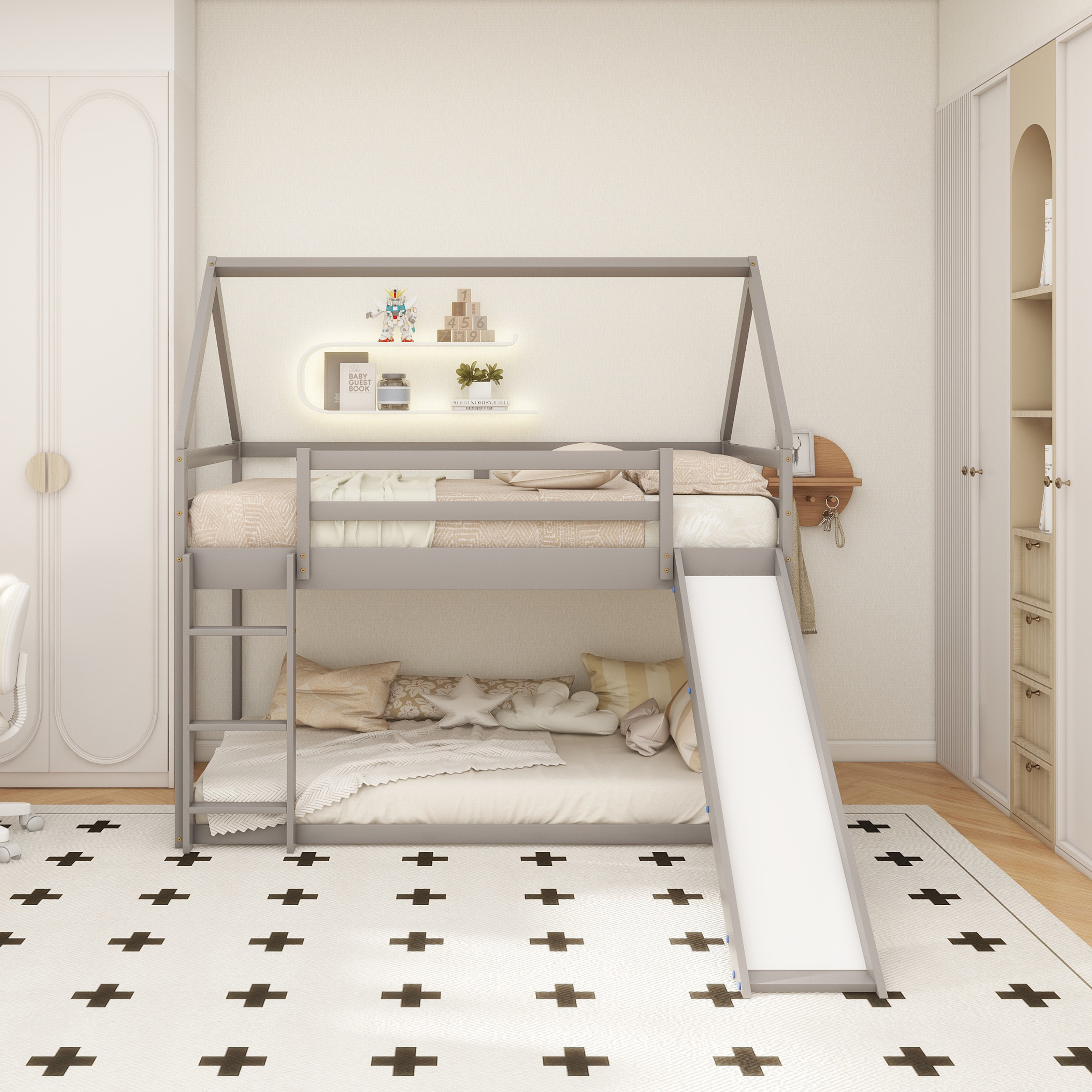 Harper Orchard Bunk House Bed With Slide And Ladder - Wayfair Canada