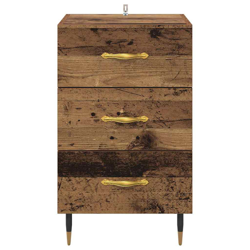 40cm W Manufactured Wood Bedside Table, Old Wood