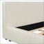 Lit tapissier beige élégant-44248985