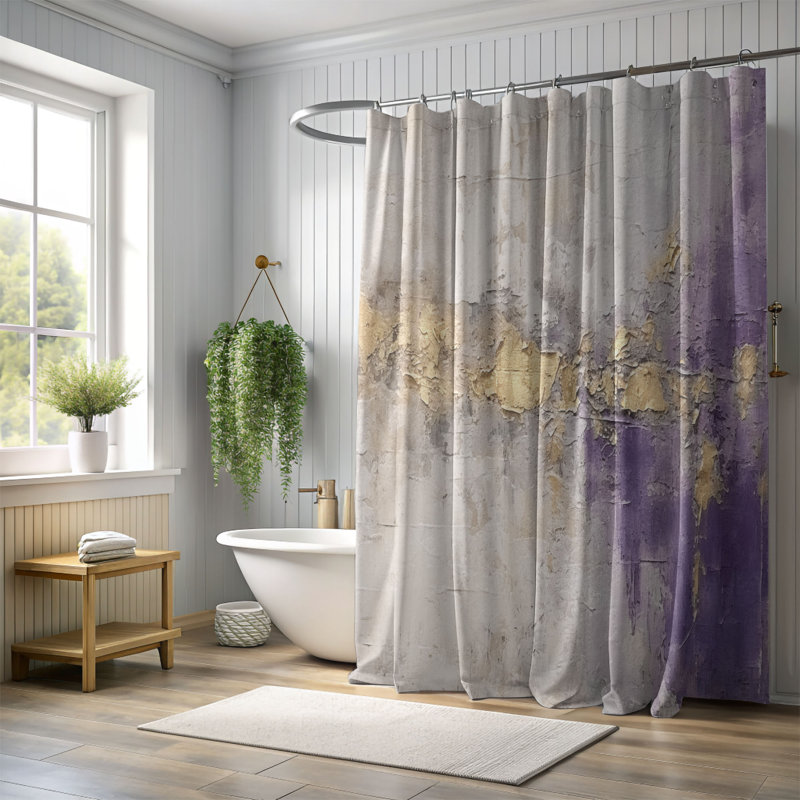 Macquarie Abstract Shower Curtain, 74"H x 71"W