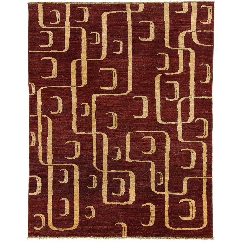 Abstract Wool Hand Woven Area Rug