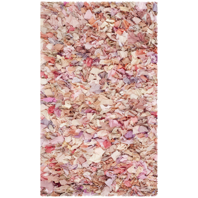 Godsey Shag Hand Woven Performance Geometric Rug, Rectangle 4' x 6'