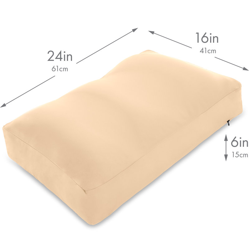 Reversible Pillow Cover, 16" x 24", Barely Beige