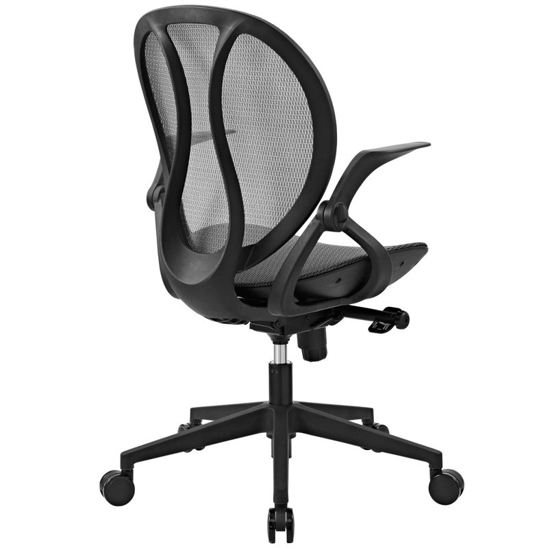 Gray Mesh Swivel Task Office Chair with Plastic Base