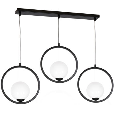 Alvey 3 - Light Black Kitchen Island Pendant