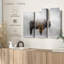 «Pine Forest Bison», 3 pièces sur toile-98563215