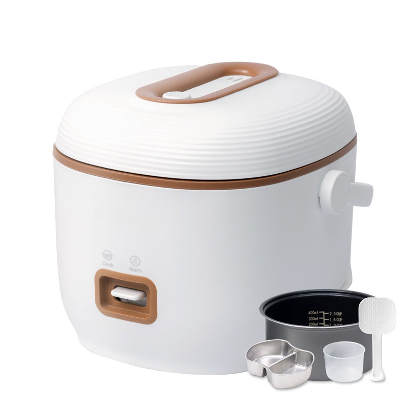 Mini cuiseur à riz, 1 tasse et 2 tasses de petits appareils de cuisson à vapeur avec revêtement antiadhésif, rose, Rose