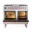 ILVE Nostalgie II Series Noblesse 40 inch Dual Fuel Range with 6 Sealed Burners, Griddle (Glass Door)-103962066-103962071