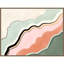 "Rose et vert abstrait", reproduction sur toile par Elena Ristova-1812311540