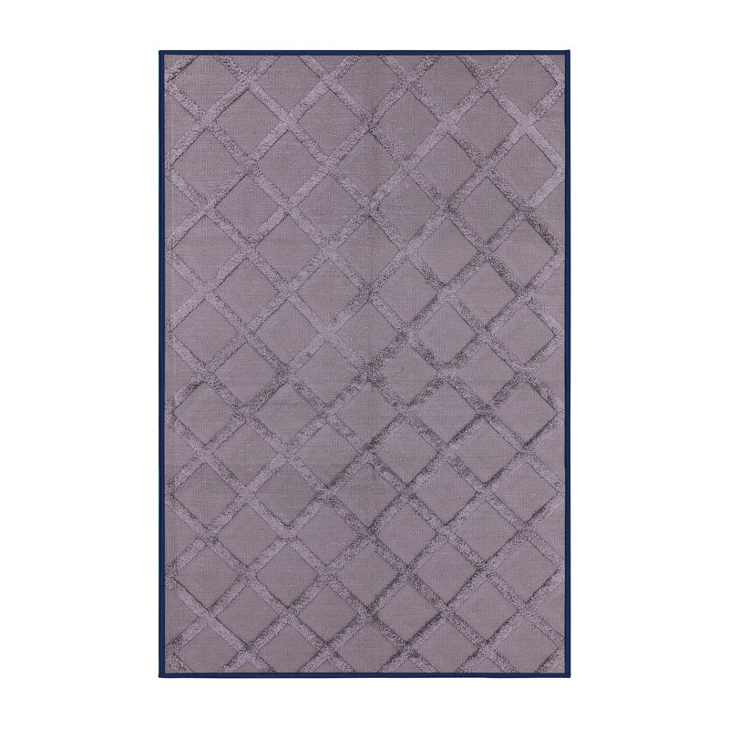 Tapis mauve à motif géométrique, Rectangle 4 pi x 6 pi
