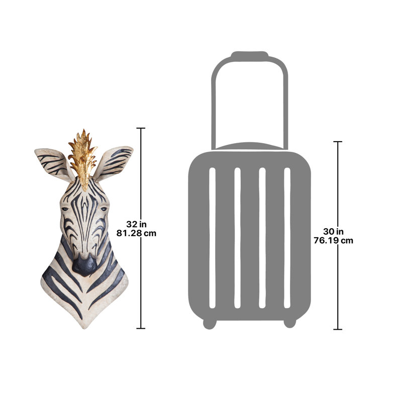 King of the Herd Safari Zebra Wall Sculpture