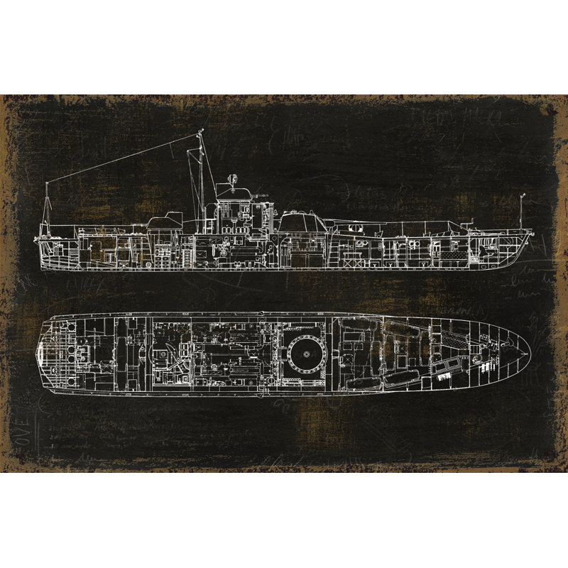 Old Drawing 2 - Wrapped Canvas Print, 81cm H x 122cm W x 3.8cm D