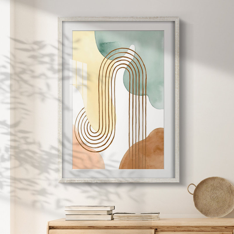 Spring Shapes I - Impression encadrée, Blanc, H 28,5 po x l 20,5 po