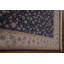 Tapis bleu marine à motif floral traditionnel 7 x 10