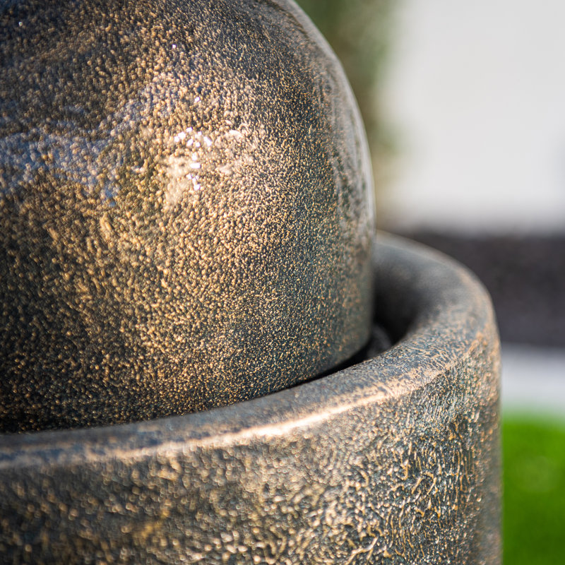 Fontaine avec lumière résistante aux intempéries Jiron, Bronze