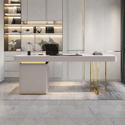 Light Luxury Desk Sintered Stone Desktop