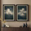 «Moody Cloudscape Dark Blue Dramatic Sky», ensemble de 2 reproductions d'art encadrées sur papier de qualité supérieure 26 po x 36 po-121103604