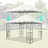 10X10 Ft Outdoor Patio Gazebo Replacement Canopy,Double Tiered Gazebo Tent Roof Top Cover Only Greatwall Border(Frame Not Include)-113632990-113632991