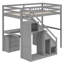 Lit mezzanine simple avec deux commodes, bureau et bande lumineuse-261523521-261523526