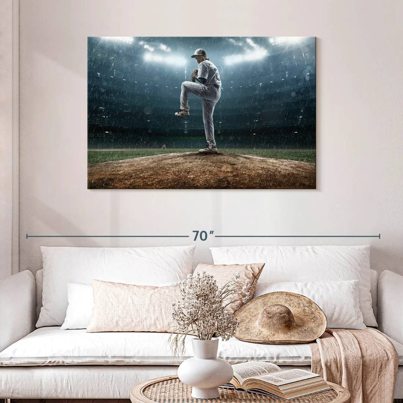 Sireci Baseball Pitching, 30" H x 45" W