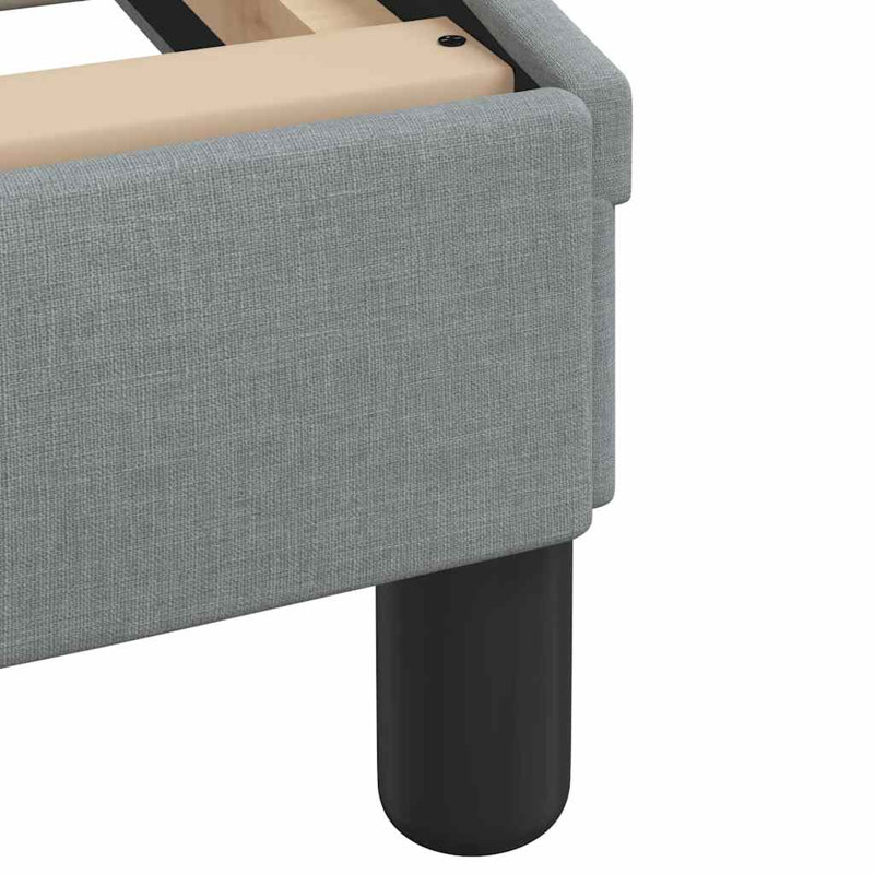 Structure de lit vidaXL gris clair tissu 100 x 190 cm, Simple, Gris