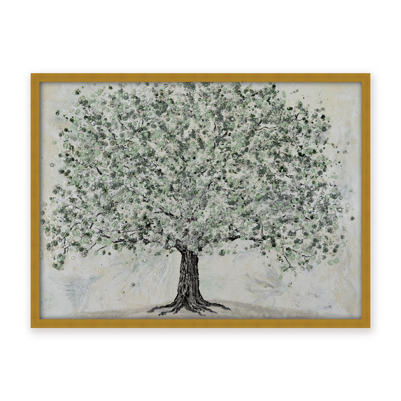 Nature Inspired "Radiant Renewal" Canvas Wall Art By , 30" H x 40" W, Framed Canvas, Gold