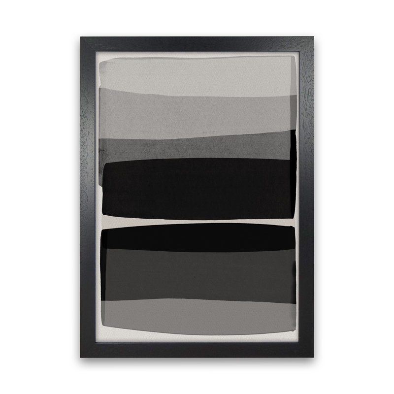 Modern Black And White by Orara - Print, 84cm H x 59.4cm W x 3cm D, Black Framed