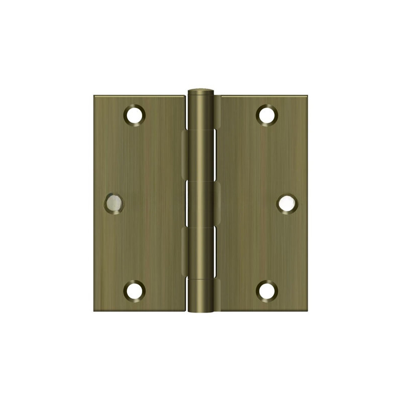Steel Hinge, Antique Brass