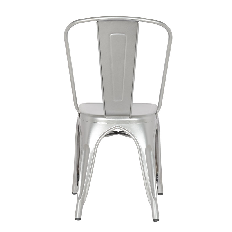 17.71'' H Upholstered Side Chair, Silver Pearl