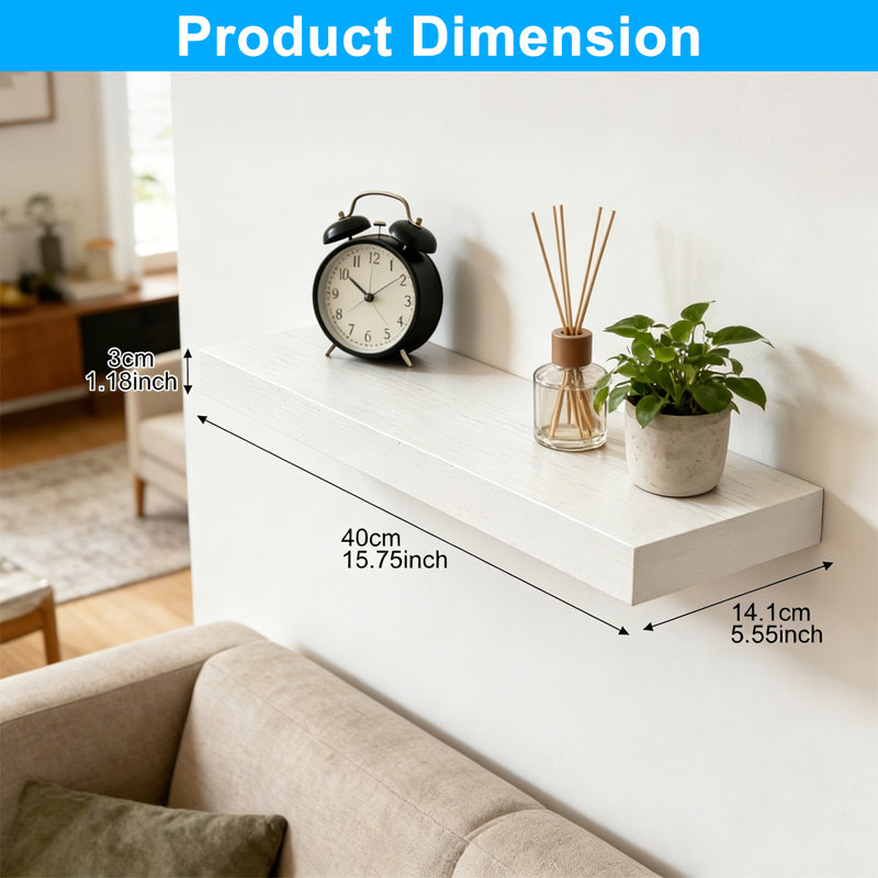 4 Piece Picture Ledge Wall Mounted Shelf