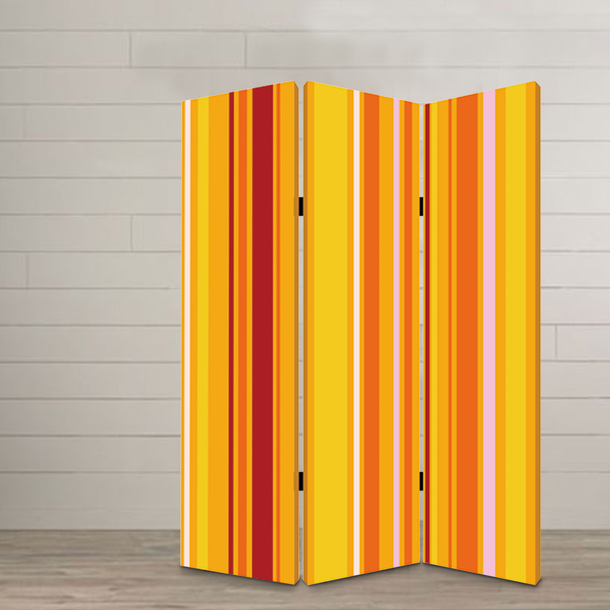 48 X 72 Multi Color Wood Canvas Deep Saffron Screen 48 X 72 Multi Color Wood Canvas Deep Saffron Screen