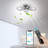 Bulmer Modern Flush Mount Ceiling Fan with Dimmable LED Light Kit,RC,Reversible Blades,6 Speeds - 4 Rings