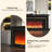 47.24"Retro Black Electric Fireplace-997528571-997528575