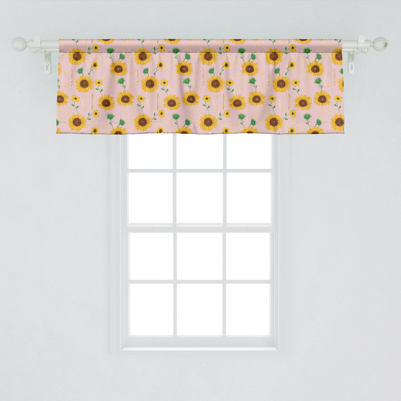 Multicolore, cantonnière à fleurs Ambesonne, L 54 po x L 12 po