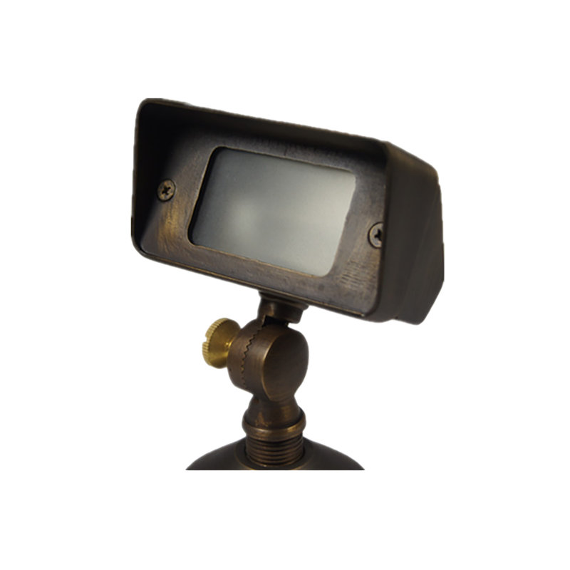 Brass Adjustable LED Directional Flood Light with Warm White Bulb