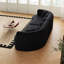 Canapé modulaire incurvé surdimensionné, 106,3 pouces, moderne, sans os, nuage, sans os, avec 6 coussins, canapé de luxe en chenille à quatre places en mousse à mémoire de forme profonde-32501394