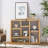 Open Shelf Bookcase, Freestanding Display Storage Cabinet With 7 Cube Storage Spaces, Floor Standing Bookshelf-331773236