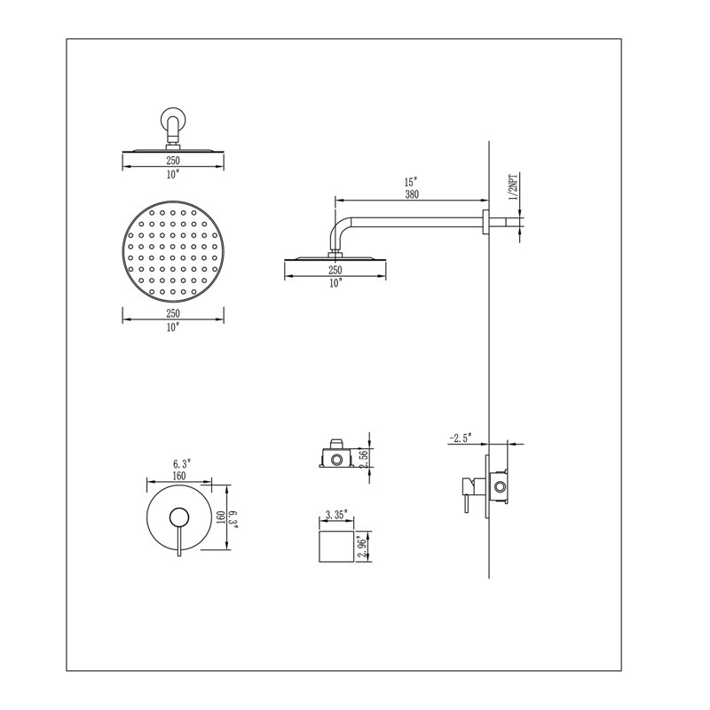 All-In-One Kit with Rough in-Valve, Oil Rubbed Bronze