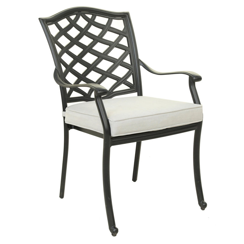 Mobilier de patio rectangulaire - fabrication en aluminium avec 6 fauteuils et trou de parasol 7 coussins confortables