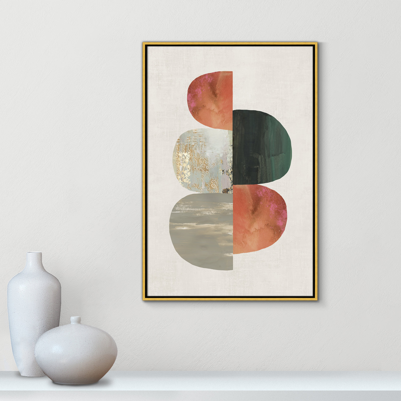 Evolving Energy II by Tom Reeves - Print, 37.5" H x 25.5" W, Framed Canvas, Gold