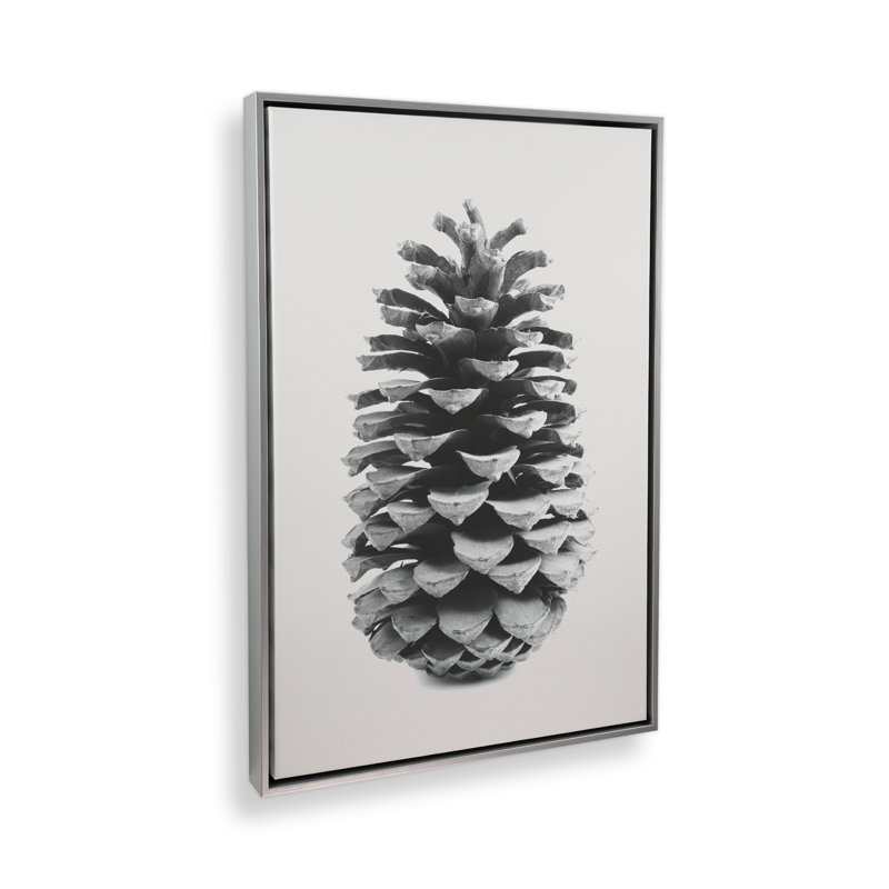 Portrait of a Pinecone kmc1001, H 14 po x l 10 po, Cadre flottant en chrome poli