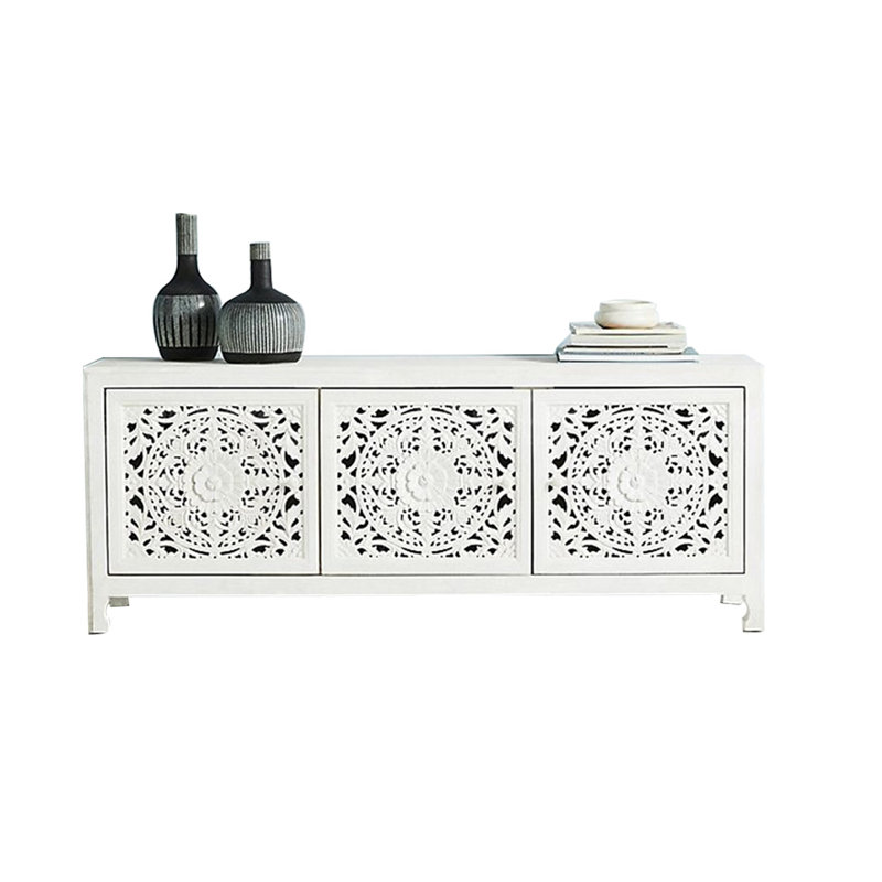 Armoire d'appoint simple en bois massif de style nordique