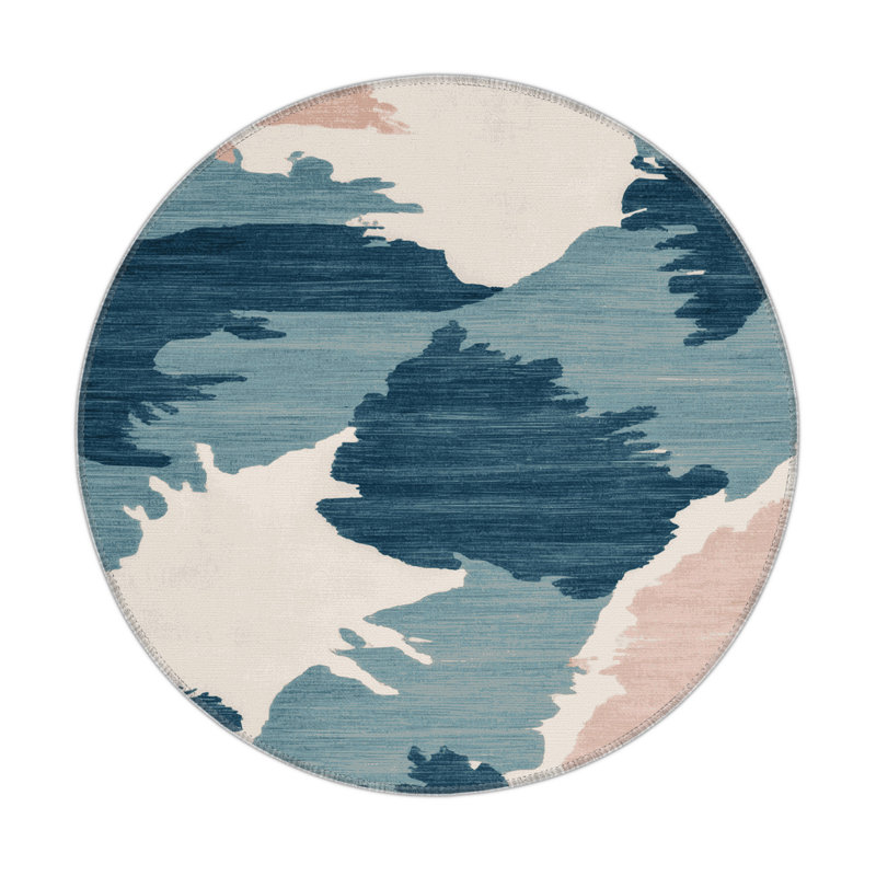Watercolor Beige Indoor and Outdoor Area Rug, Rectangle 8' x 10'