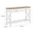 Veer Brown and White Rectangular Console Table