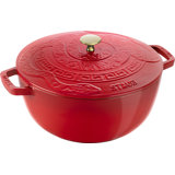 Staub Cast Iron Essential French Oven, Dutch Oven, 5-Quart, Serves 5-6, Made In France, With Snake Lid - Cherry